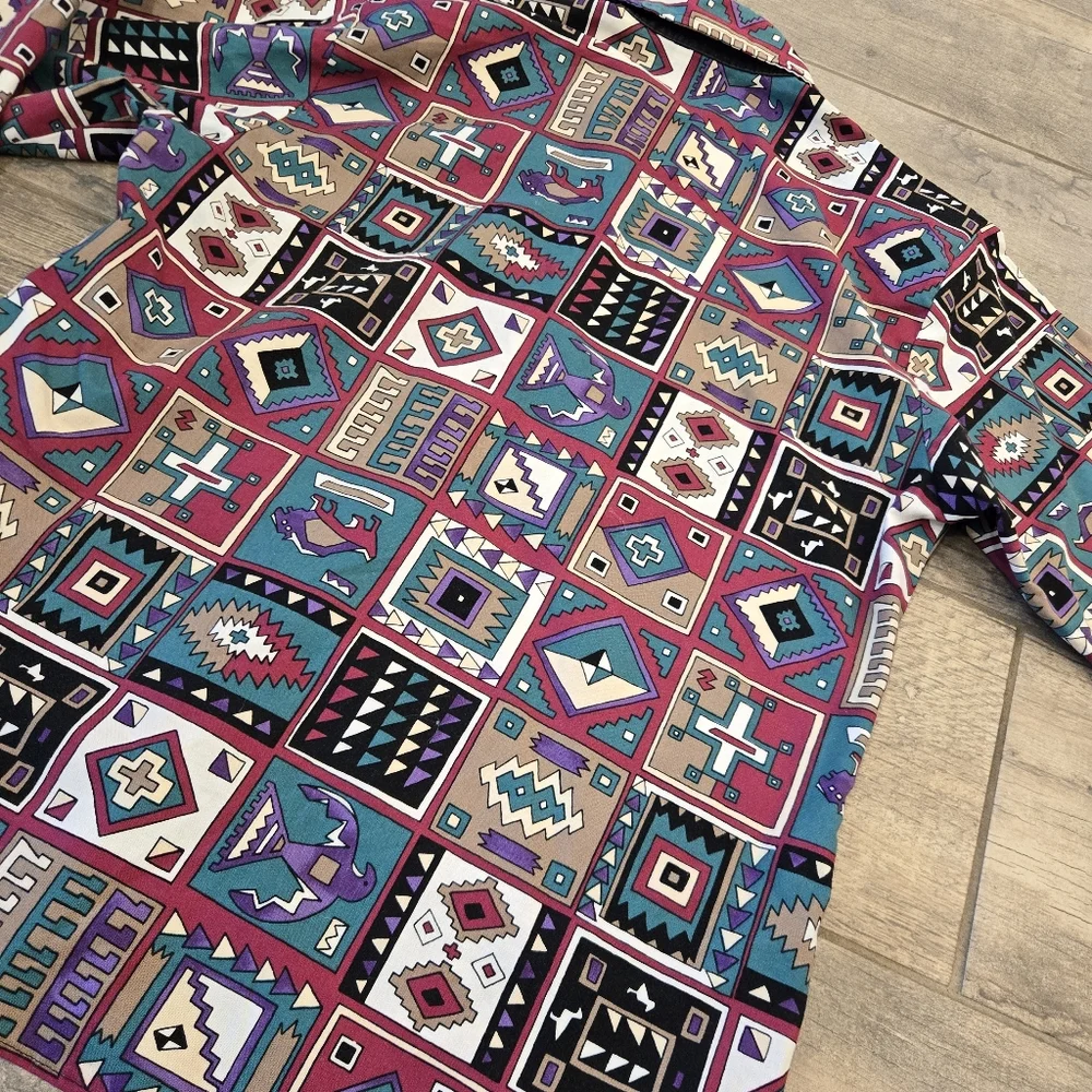 Vintage Roper Long Sleeve Aztec Vibe South Western Vibe - Picture 9 of 9